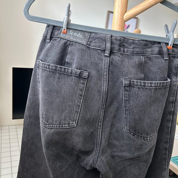 Afends Shelby Organic Denim Wide-Leg Jeans – Black (Size 26) - Picture 8 of 12